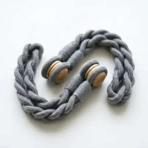 Braided Cotton Loop Tieback (Classic Grey)