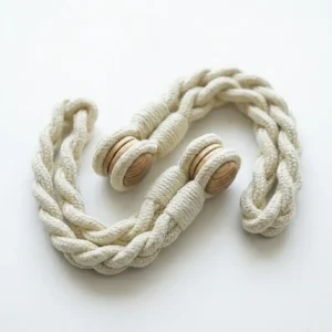 Braided Cotton Loop Tieback (Ivory White)