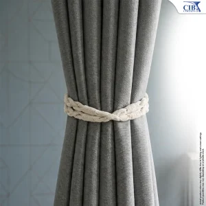 Braided Cotton Loop Tieback (Ivory White)