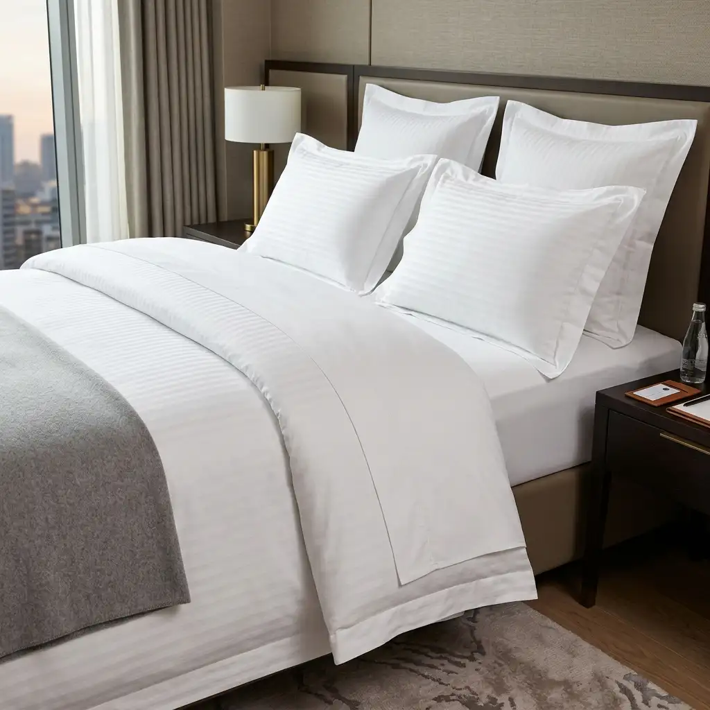 Luxury hotel bed sheets